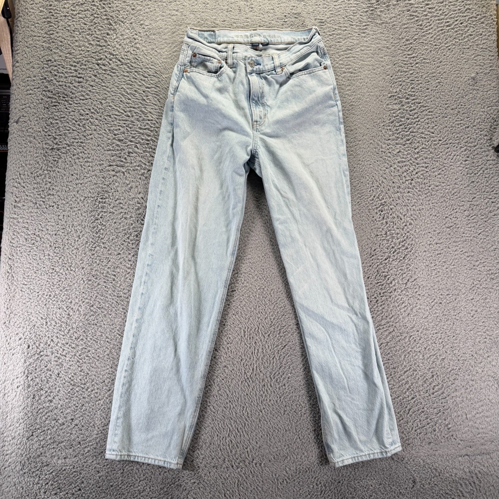 American Eagle Outfitters Real Good Jeans Womens 6 Blue Denim Straight Leg Baggy